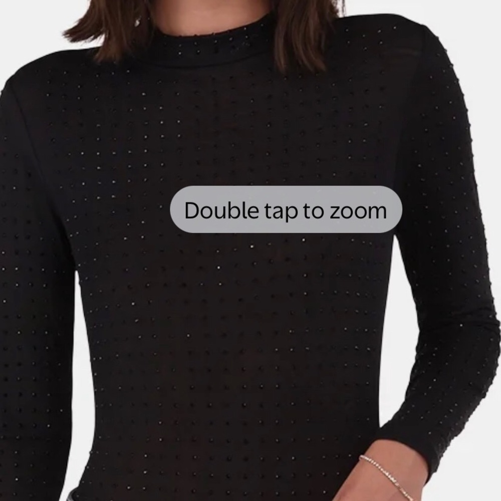 Mint Velvet Black Studded Top